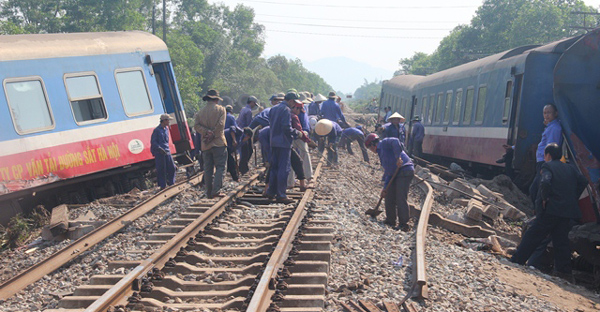 Train accidents in Yen Bai area Train accidents in Yen Bai area